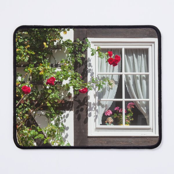 Item preview, Window with flowers on an old half-timbered house designed and sold by Torsten Krüger.