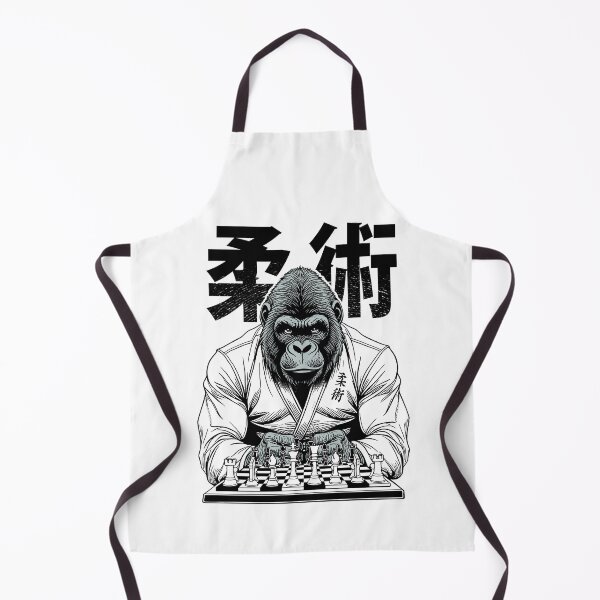Item preview, Gorilla Jiu Jitsu Ju Jutsu MMA BJJ Grappling Chess Kanji Ape designed and sold by GrandeDuc.