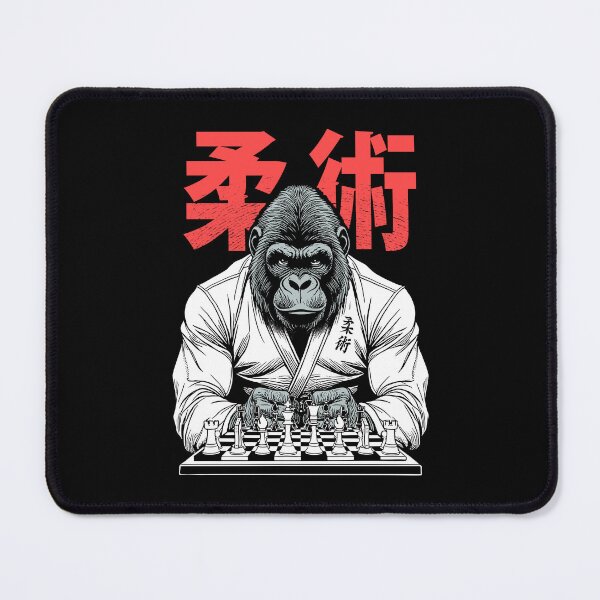 Item preview, Gorilla Jiu Jitsu Ju Jutsu MMA BJJ Grappling Chess Kanji Ape designed and sold by GrandeDuc.