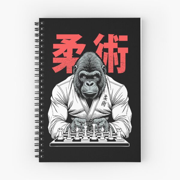 Item preview, Gorilla Jiu Jitsu Ju Jutsu MMA BJJ Grappling Chess Kanji Ape designed and sold by GrandeDuc.