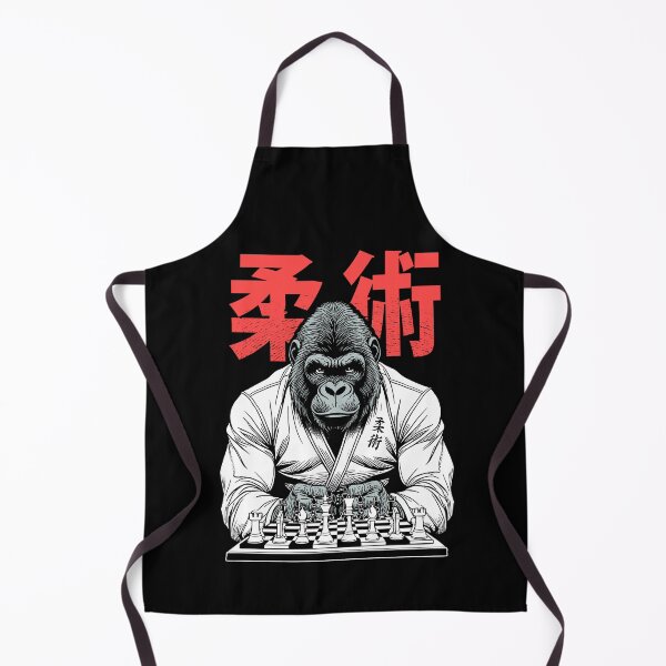 Item preview, Gorilla Jiu Jitsu Ju Jutsu MMA BJJ Grappling Chess Kanji Ape designed and sold by GrandeDuc.
