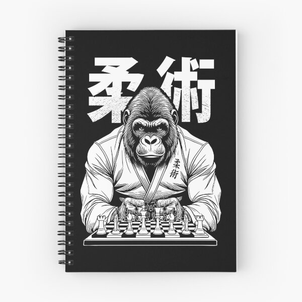 Item preview, Gorilla Jiu Jitsu Ju Jutsu MMA BJJ Grappling Chess Kanji Ape designed and sold by GrandeDuc.
