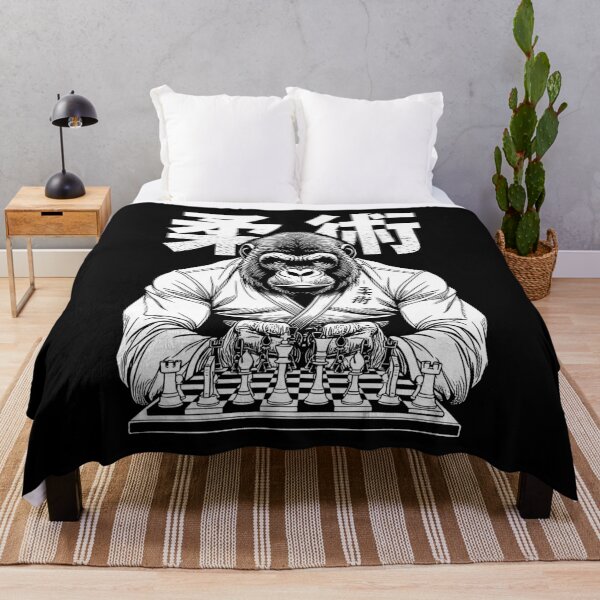 Item preview, Gorilla Jiu Jitsu Ju Jutsu MMA BJJ Grappling Chess Kanji Ape designed and sold by GrandeDuc.
