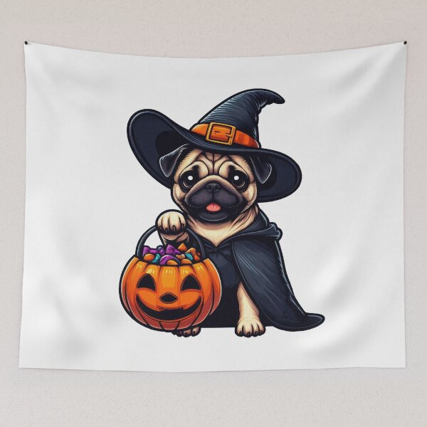Item preview, Pug Dog Halloween designed and sold by doodIllustrate.