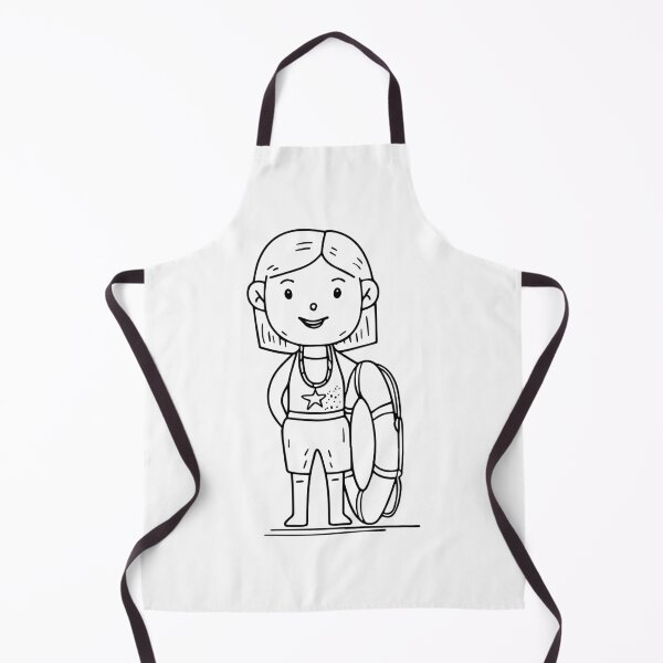 Item preview, Simple drawing of a lifeguard woman stand on the beach designed and sold by rasagamastore.
