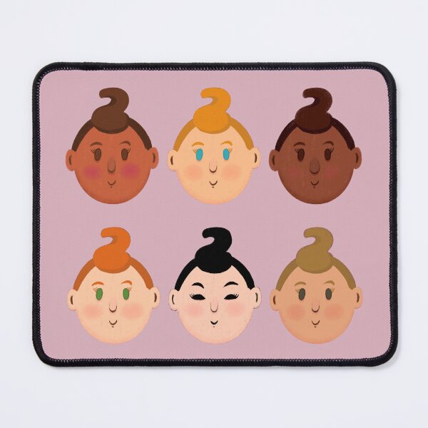 Item preview, Baby girls Faces designed and sold by Scrabbly Doodles.