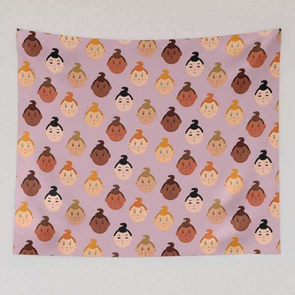 Item preview, Baby girls Faces designed and sold by Scrabbly Doodles.
