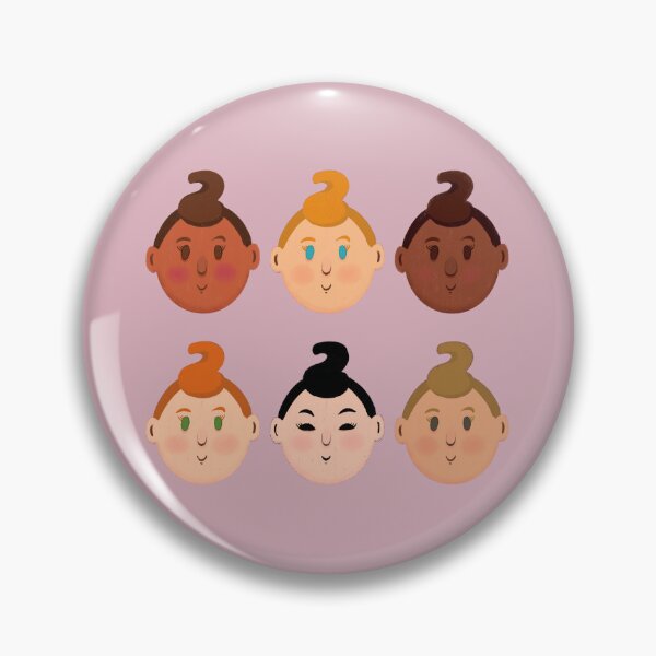 Item preview, Baby girls Faces designed and sold by Scrabbly Doodles.