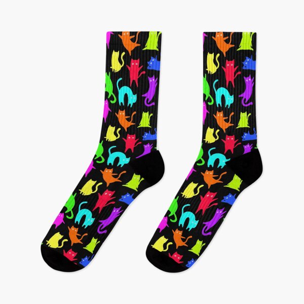 Item preview, Gatos negros locos - neón designed and sold by InkishDelight.