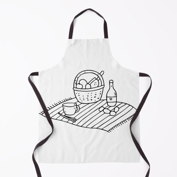 Item preview, Simple drawing of a picnic set on the beach designed and sold by rasagamastore.