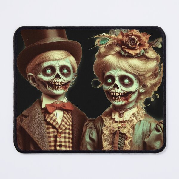 Item preview, Eerie skeleton child with flowers, butterflies, and haunting stare. designed and sold by freackly.