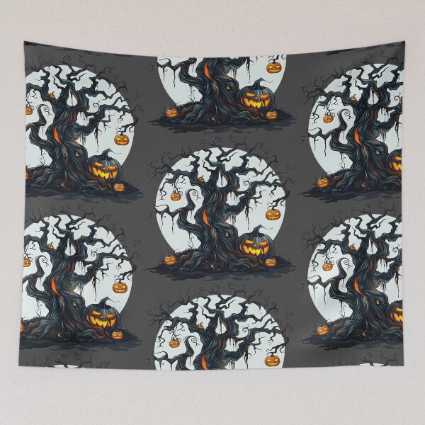 Item preview, Scary Tree With Pumpkins Halloween designed and sold by ShadowOfNature.