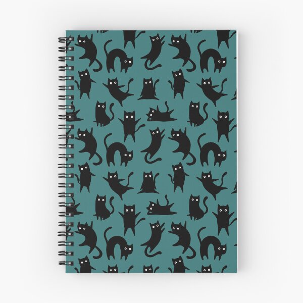 Item preview, Crazy black cats - teal designed and sold by InkishDelight.