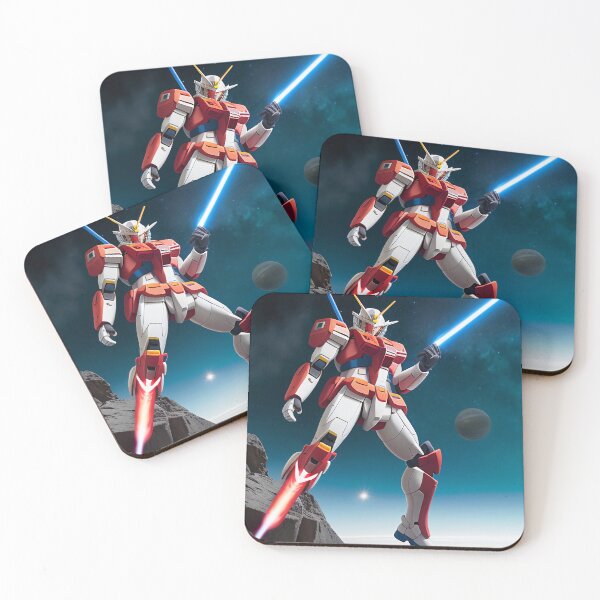 Item preview, mecha robot jump over sea (red gundam like) designed and sold by Leo-Fein.