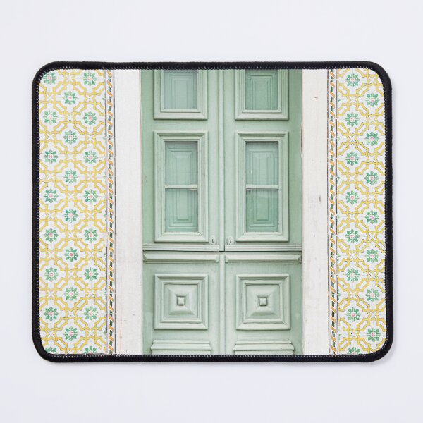 Item preview, Lovely Lisbon Green Door with Azulejo Walls designed and sold by The Discreet Peacock.