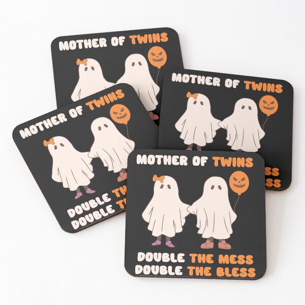 Item preview, Mother of Twins Double the Mess Double the Bless Funny Twins designed and sold by MonaCreations.