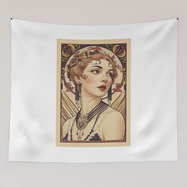 Item preview, Art Deco Female Illustration designed and sold by Angry Swan Designs.