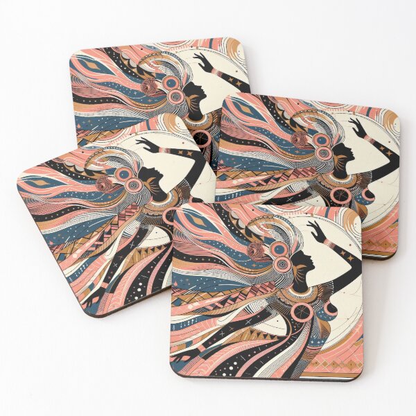 Item preview, The great dance of the galaxy - pastel retro abstract artwork designed and sold by yearmoe.
