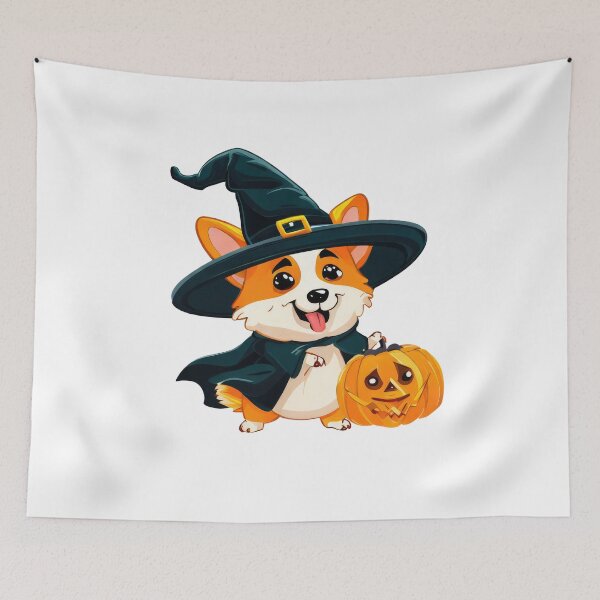 Item preview, Corgi Dog Halloween designed and sold by doodIllustrate.