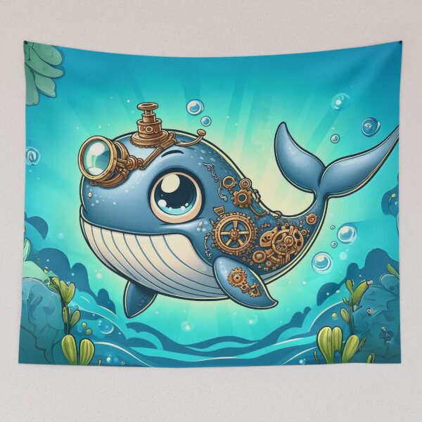 Item preview, Steampunk Bowhead Whale designed and sold by Sillytoe.