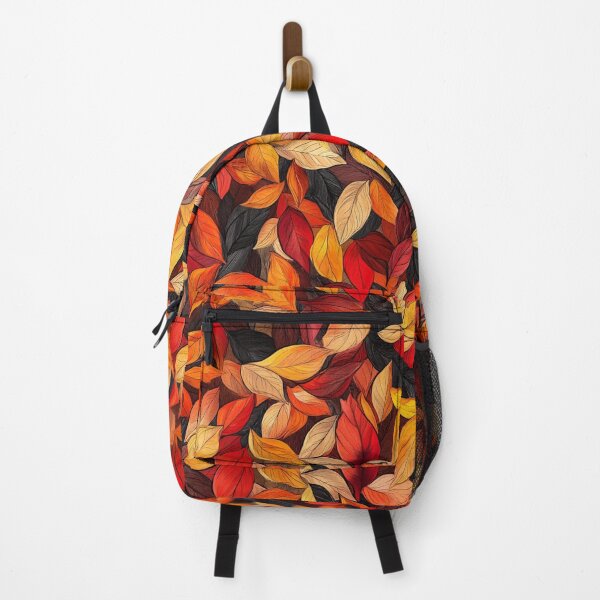 Item preview, Autumn Red Black Orange Fallen Leaves Pattern designed and sold by GrinGalore.