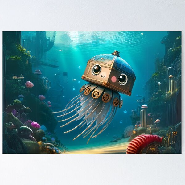 Item preview, Steampunk Box Jellyfish designed and sold by Sillytoe.