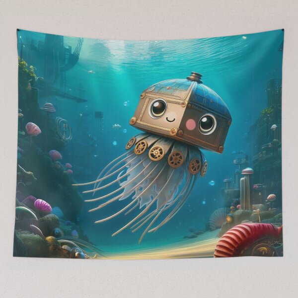 Item preview, Steampunk Box Jellyfish designed and sold by Sillytoe.