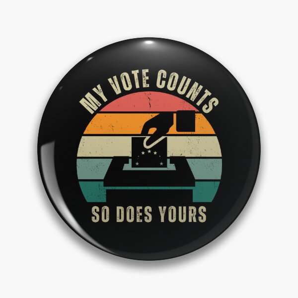 Item preview, Vintage sunset My Vote Counts, So Does Yours – Empowering Democracy & Equality designed and sold by DesignDazzles.