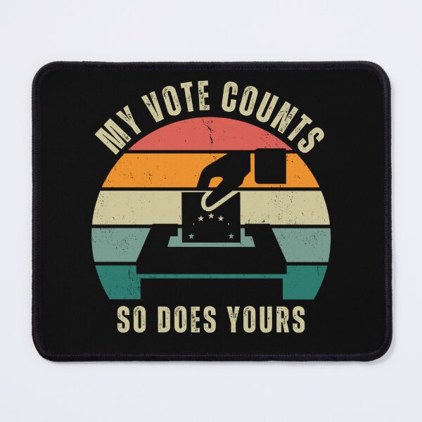 Item preview, Vintage sunset My Vote Counts, So Does Yours – Empowering Democracy & Equality designed and sold by DesignDazzles.