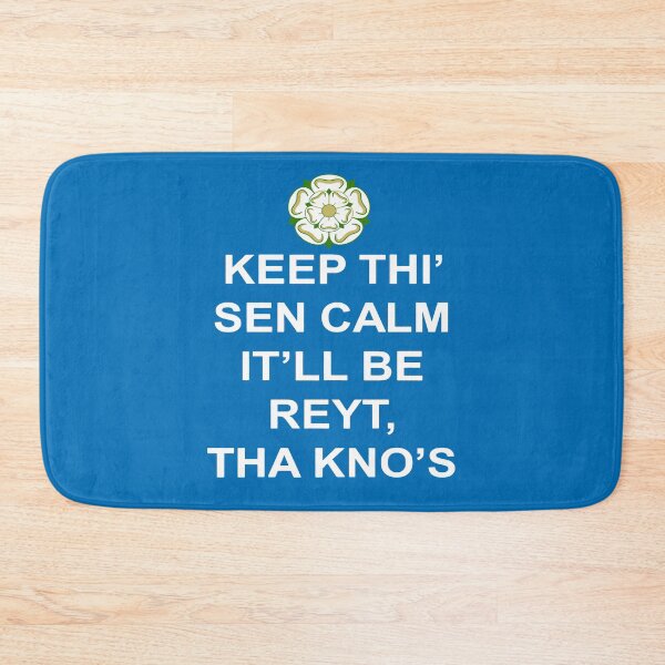 Item preview, Keep Thi Sen Calm Itll Be Reyt Tha Knos White Text designed and sold by taiche.