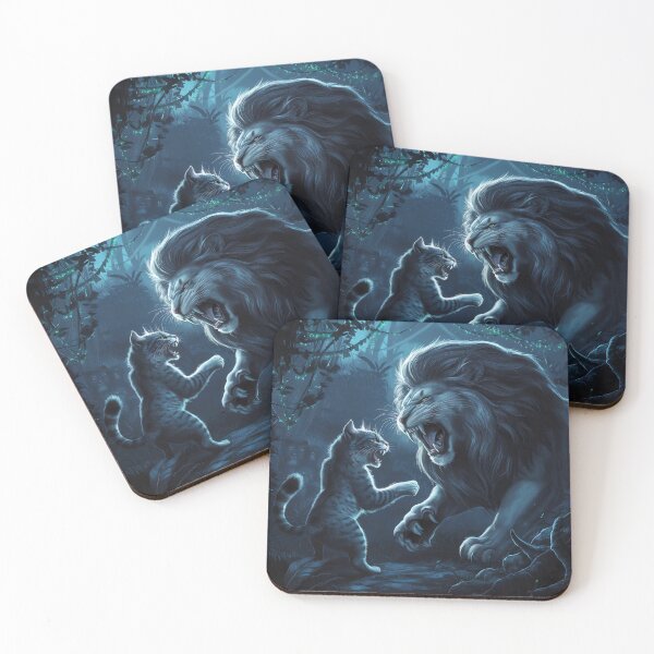 Item preview, Cat over lion designed and sold by BugiDesignArt.