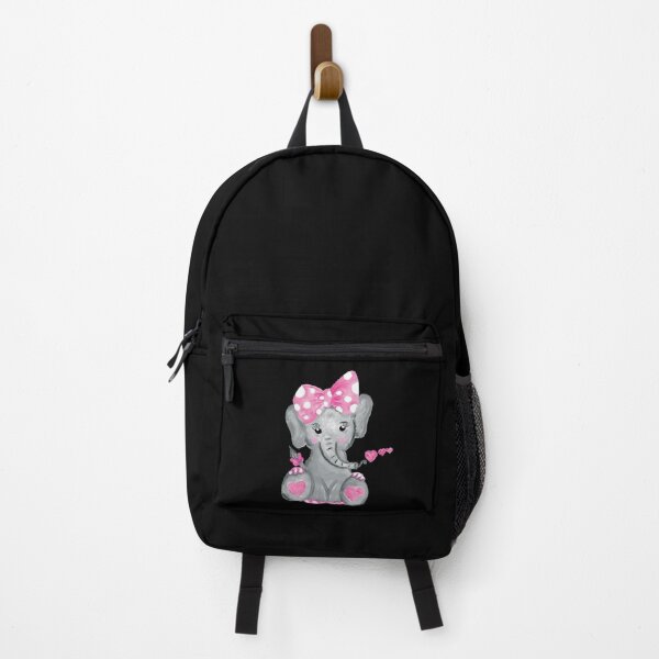 Item preview, Elephant Heart Pink Bow designed and sold by PINTOXIA.