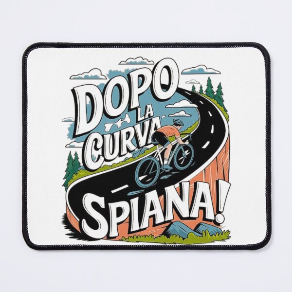 Item preview, Motivational Cycling Art: ‘Dopo la Curva Spiana’ Road Biking Poster designed and sold by love3617.