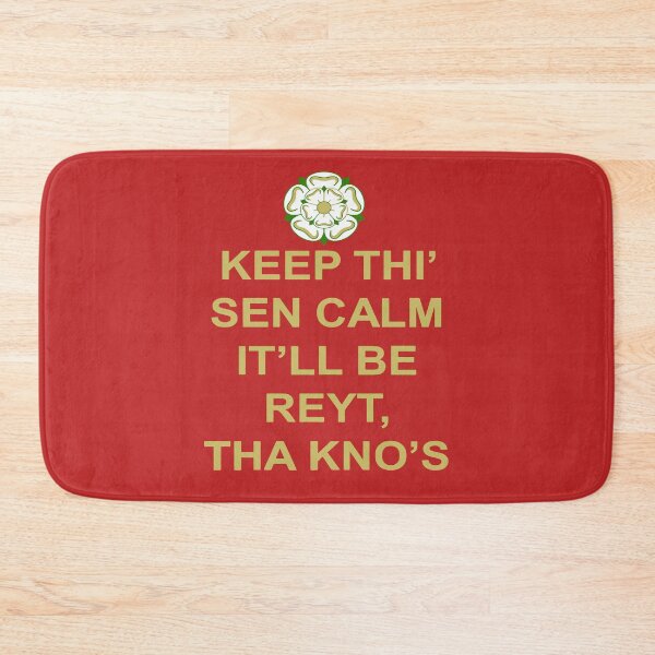 Item preview, Keep Thi Sen Calm Itll Be Reyt Tha Knos Yellow Text designed and sold by taiche.