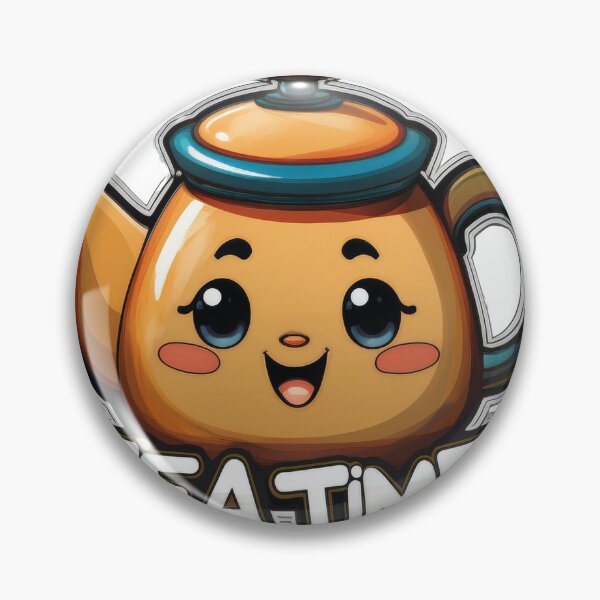 Item preview, Cute teapot comic for “Tea Time” – Simple comic style logo designed and sold by BysonDesigns.