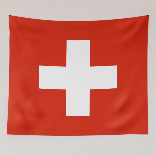 Item preview, Switzerland Flag: Bold Cross of Neutrality and Peace designed and sold by communedesigns.