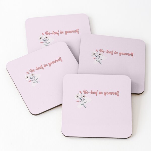 Item preview, Be-leaf in Yourself – Floral Motivational Art designed and sold by Monedesign.