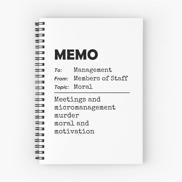 Item preview, MEMO: Meetings and micromanagement murder moral and motivation designed and sold by Jeeb-Arts.
