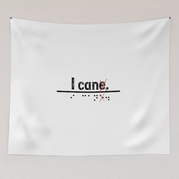 Item preview, White cane positivity.  I cane. I can - Black designed and sold by Bad Zombie .