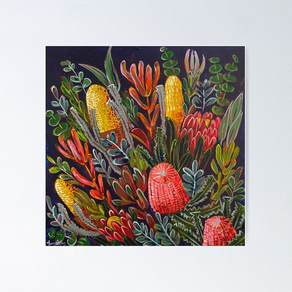 Aperçu de l'œuvre Bouquet de fleurs indigènes créée et vendue par Lucycarart.