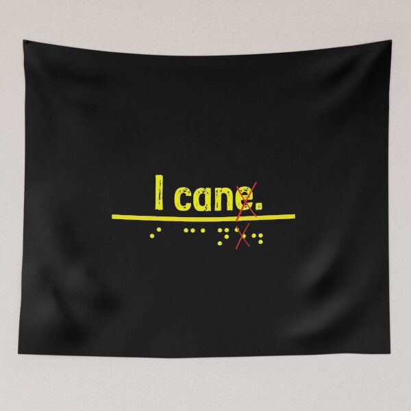 Item preview, White cane positivity. I cane. I can - Yellow  designed and sold by Bad Zombie .