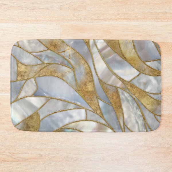 Item preview, Mosaic Abstract art -Pearl, moonstone and gold designed and sold by k9printart.