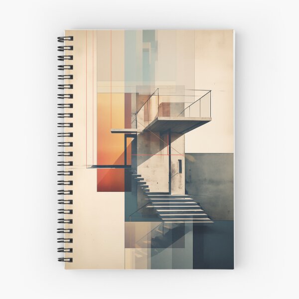 Item preview, Abstract building with stairs. Contemporary art designed and sold by GiriaGallery.