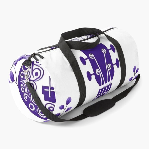 Item preview, Ethno style ukulele, colorful ukulele surrounded by rustic style flowers. /deep purple. designed and sold by My-fake-places.