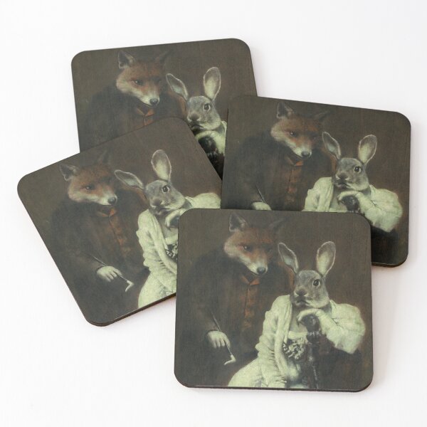 Item preview, Edwardian Rabbit Lady And Fox Gentleman designed and sold by mictomart.