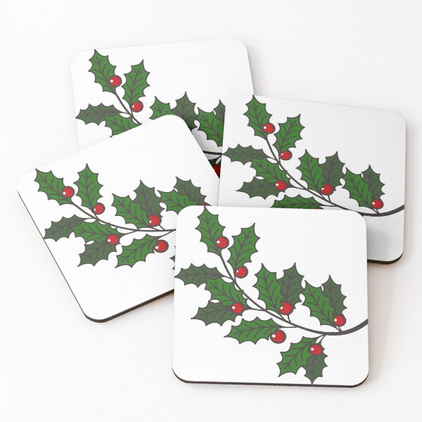 Item preview, Evergreen branche with red berries in vector style designed and sold by BellaRoxiell.