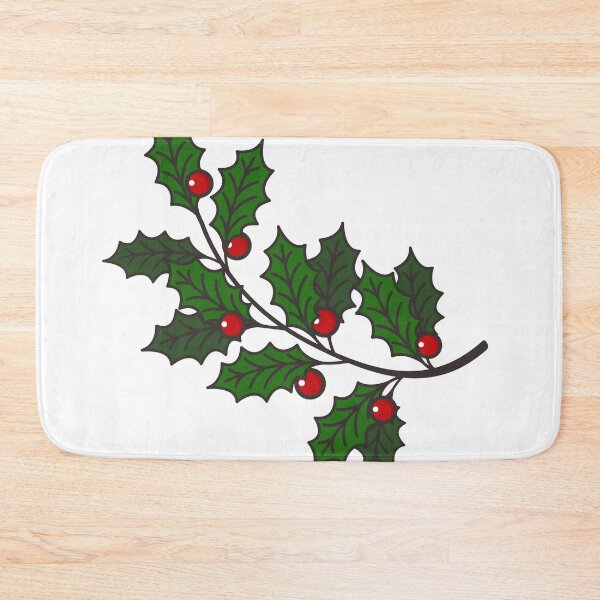Item preview, Evergreen branche with red berries in vector style designed and sold by BellaRoxiell.