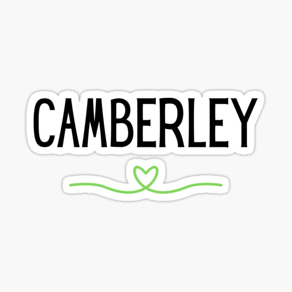 Item preview, Camberley – Love Your Town with a Green Heart - That Surrey Life designed and sold by ThatSurreyLife.