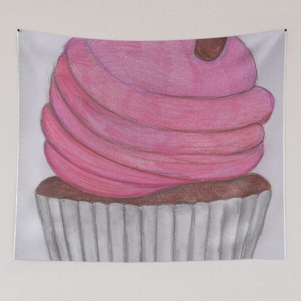 Item preview, Pink strawberry cupcake  designed and sold by Artbysarah23.