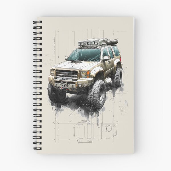 Item preview, Monster Truck 4x4 Blueprint Art designed and sold by undsund.